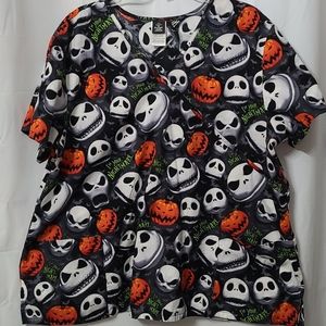 Nightmare before Christmas scrubs top 3XL